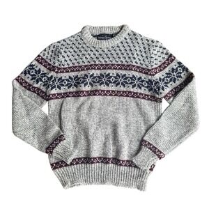 Northwest Territory Vintage Wool Blend Fair Isle Sweater Large‎